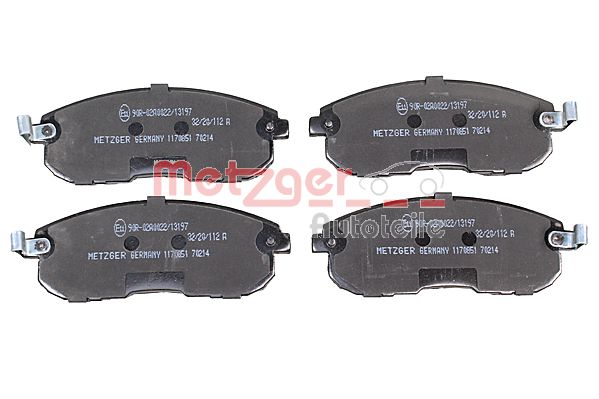 METZGER 1170851 Bremsbelagsatz, Scheibenbremse